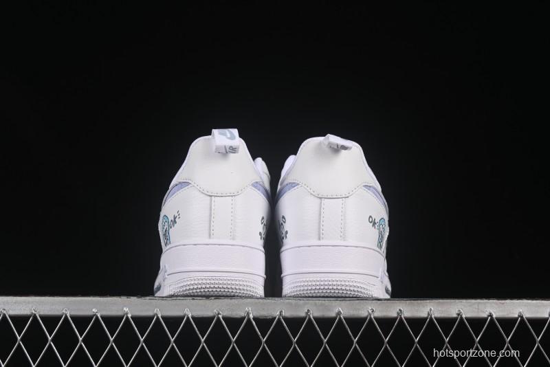 Nike Air Force 1'07 Low "Sesame Street" Custom Casual Sneakers - FB8971-080