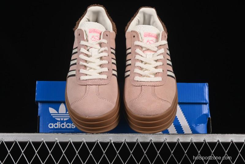 Adidas Originals Gazelle Bold JR4244 Collaboration Low-Top Platform Sneakers with Slip-Resistant Durable Sole