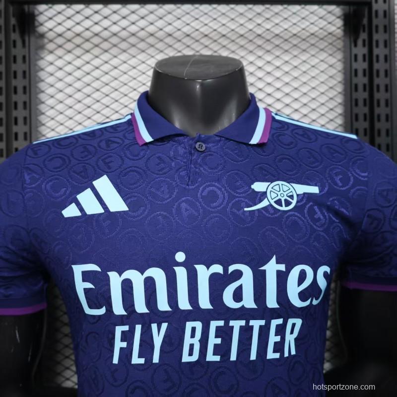 Player Version 25/26 Arsenal Blue with Geometric Pattern Jersey