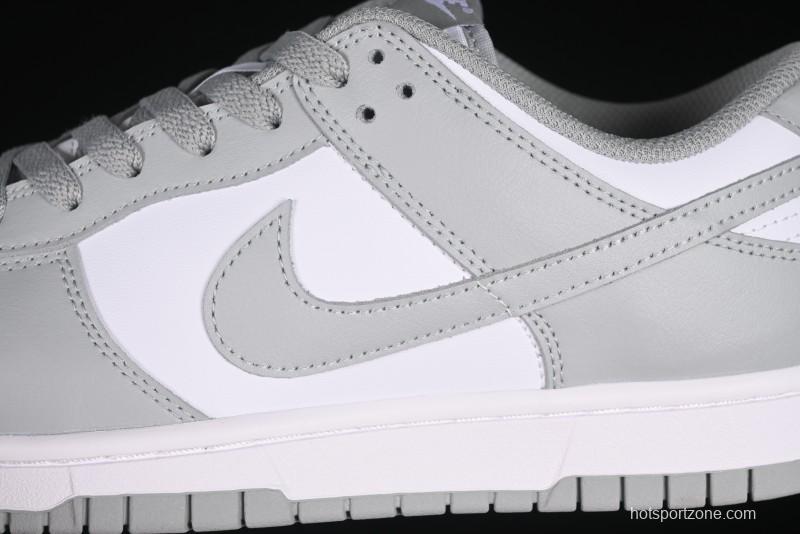 Nike SB Dunk Low White Grey Low-Top Casual Skate Shoes - HF5441-105
