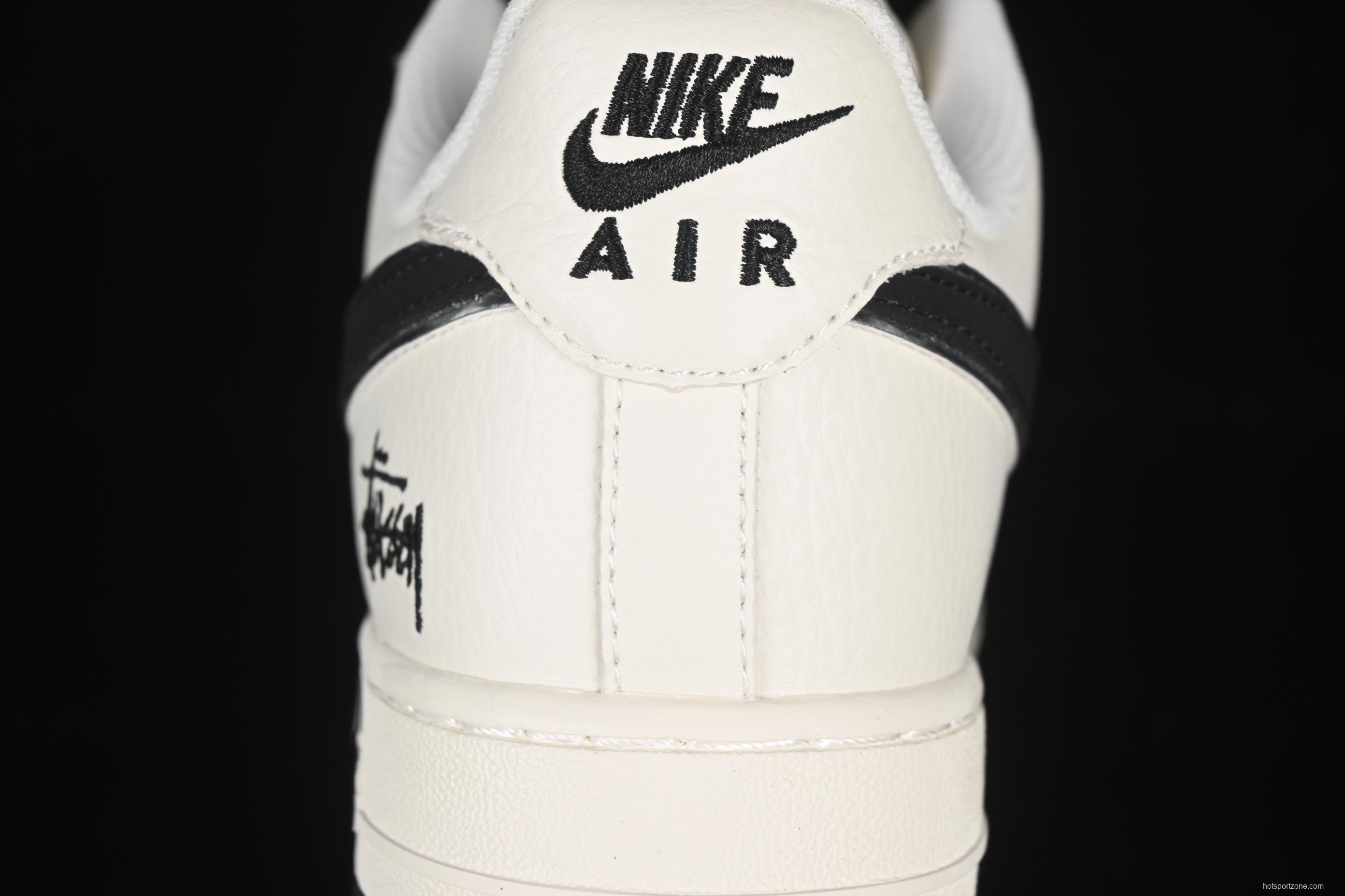 Nike Air Force 1 '07 Low Stussy Collaboration Dual-Tone Red Tag Casual Sneakers - CS5288-010