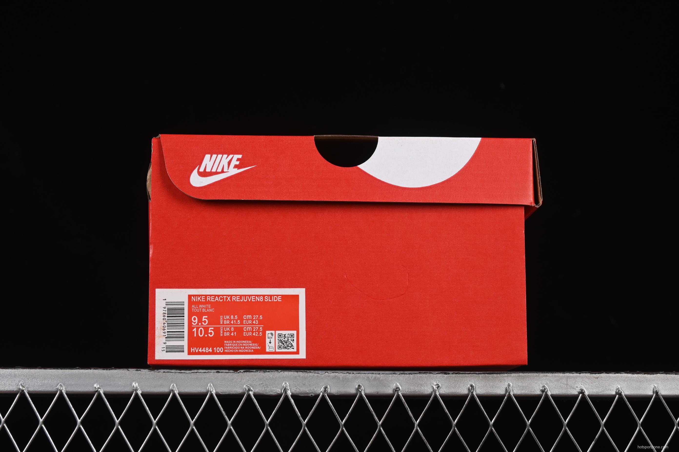 Nike ReactX Rejuven8 Slide Summer Sandals with Soft ReactX Foam for Comfort - HV4484-100