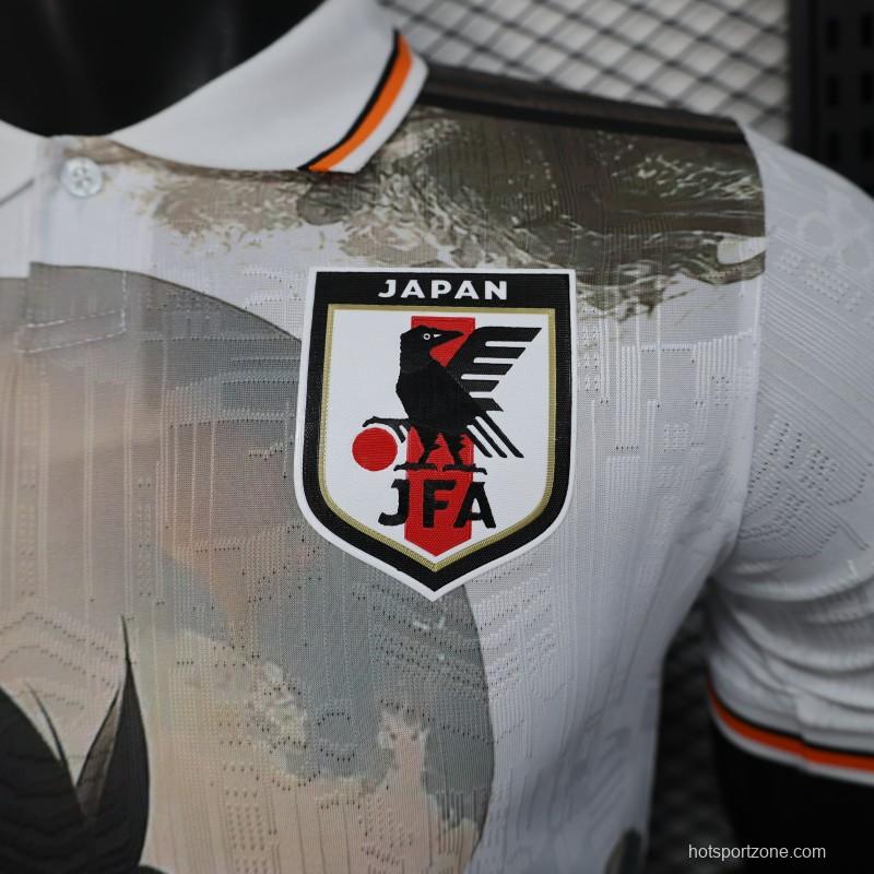 Player Version 2025 Japan White with Dragon Ball Goku Graphic Jersey