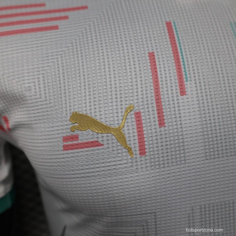 Player Version 2025 MC Alger (MCA) Home White Jersey with Club Emblem Design