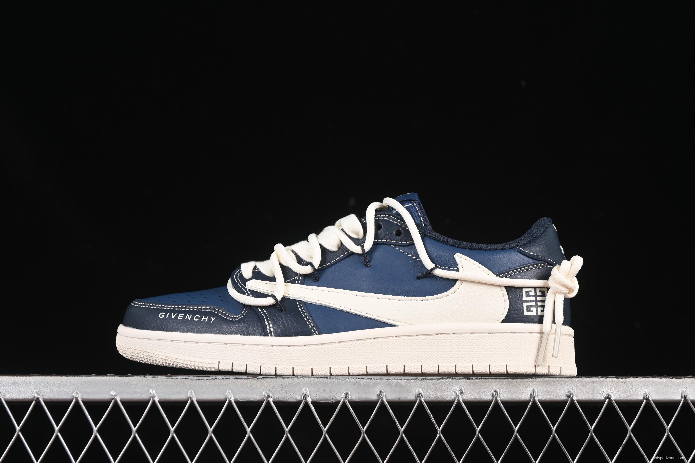 Nike Travis Scott x Fragment Design x Air Jordan 1 Low OG SP AJ1 Collaboration Sneakers - LD2025-021
