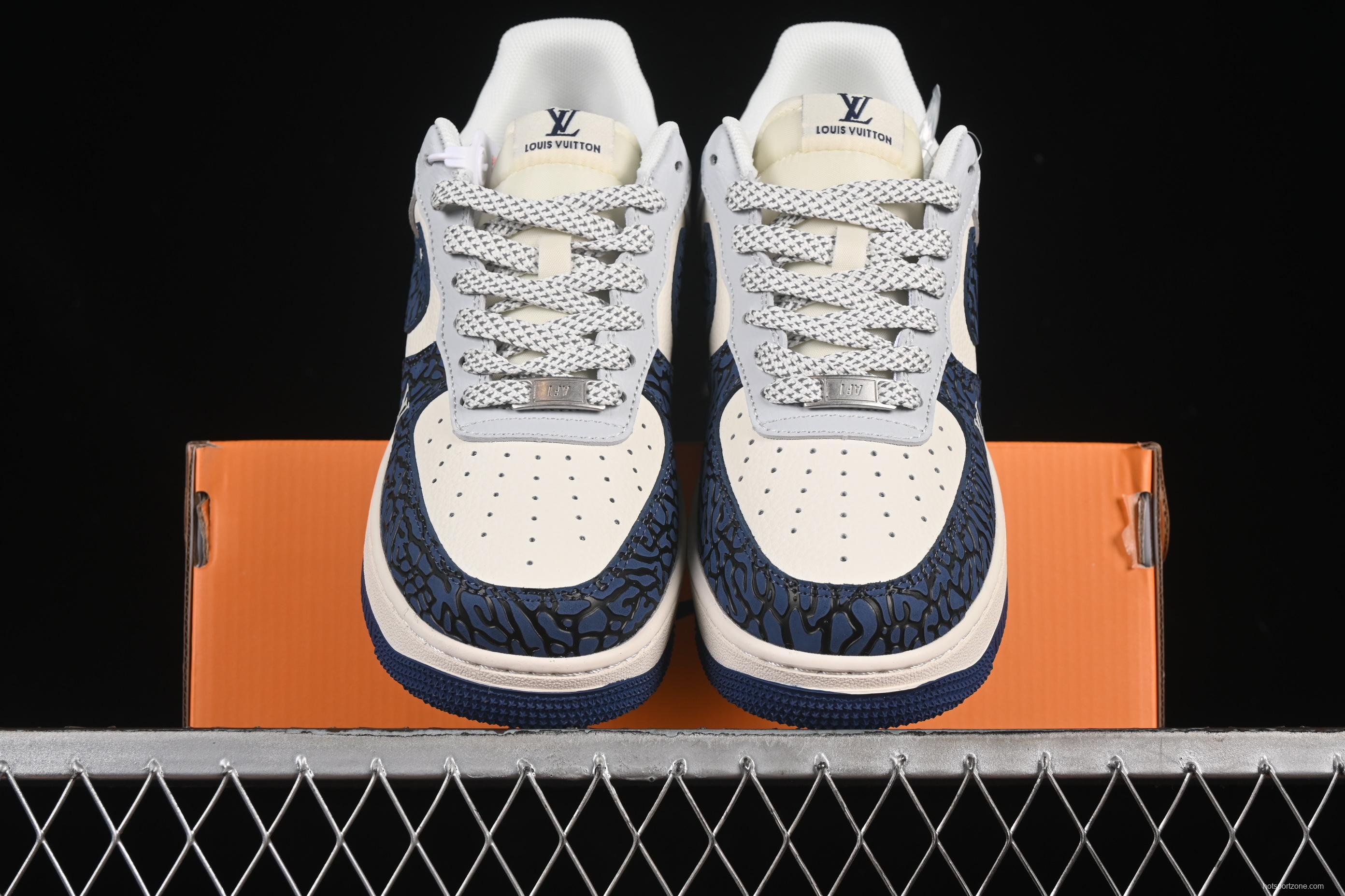 Nike Air Force 1 '07 Low LV Collaboration Blue Stone Grain Casual Sneakers - JJ2508-701