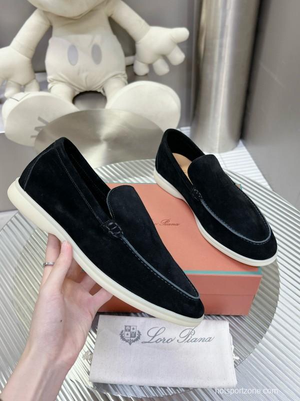 2024 Unisex LP Black Suede Loafers MJ00270
