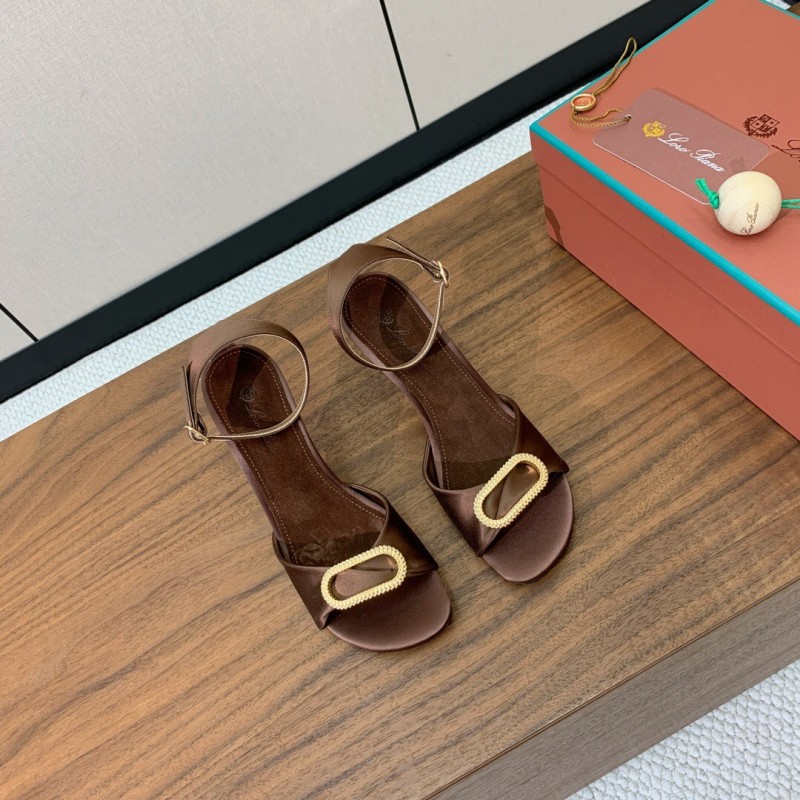 2025 Women Le Parmentier Brown Leather Sandals KFY00280