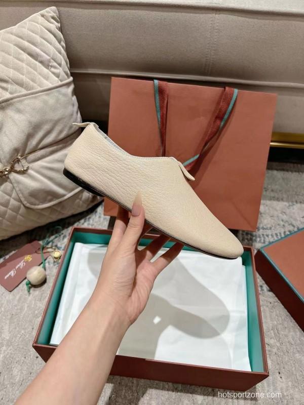 2025 Women LP Light Beige Leather Casual Shoes LY00300