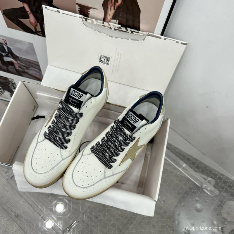 2024 Unisex GGDB White Gold Leather Sneakers MJ00260