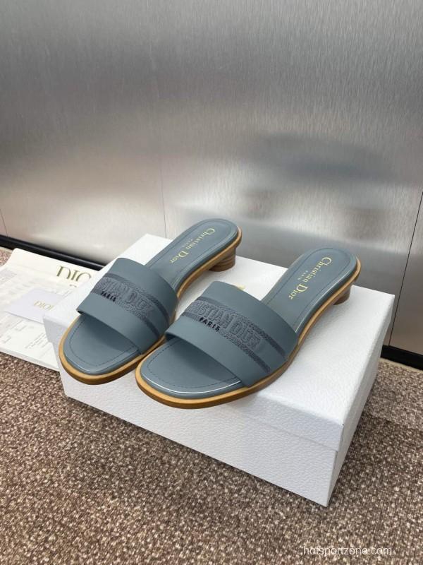 2025 Slippers Dior Gray Fabric Slippers