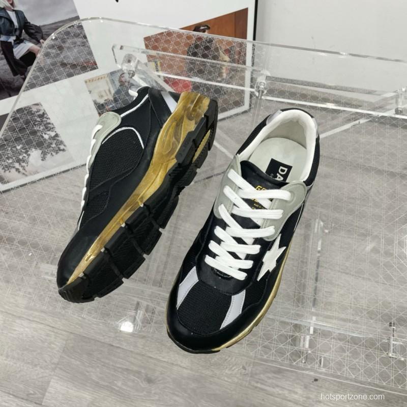 2024 Unisex GGDB Black White Grey Mesh Leather Sneakers