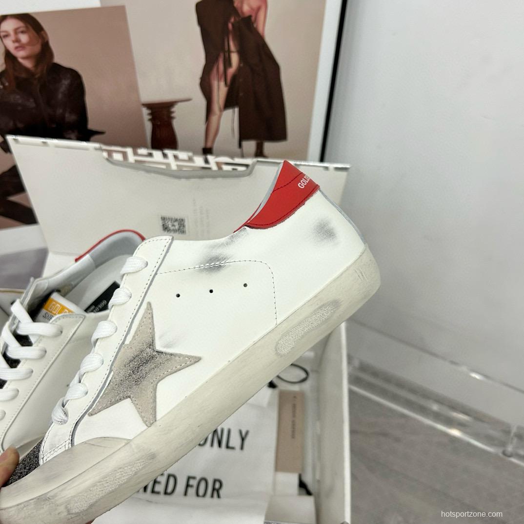 2025 Women GGDB White Red Leather Sneakers