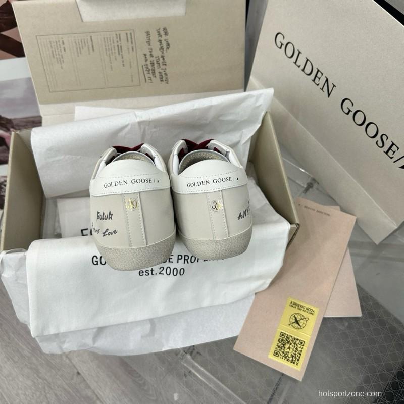 2025 Women GGDB Blue White Leather Sneakers MJ00260