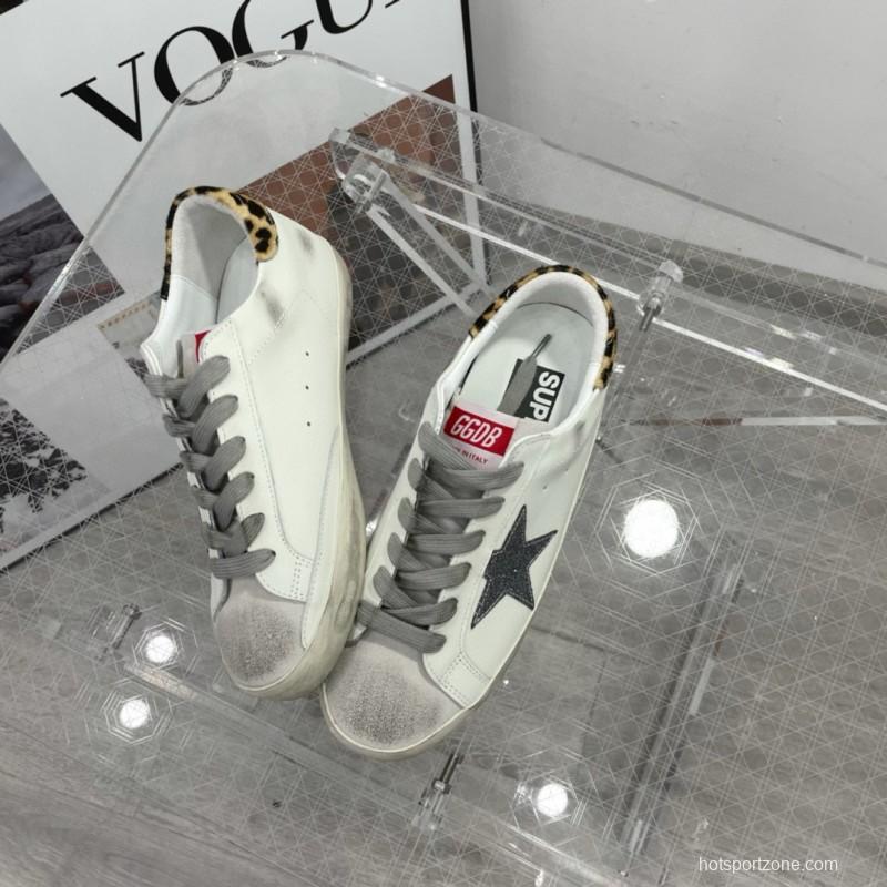 2025 Women GGDB White Grey Leather Suede Sneakers