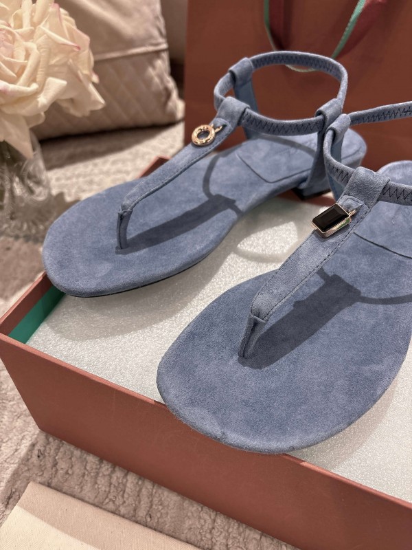 2025 Women LP Blue Suede Slippers LY00250