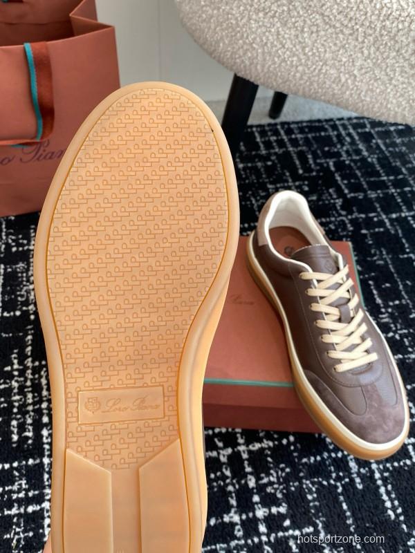 2024 Unisex LP Brown Taupe Leather Plimsolls MJ00320