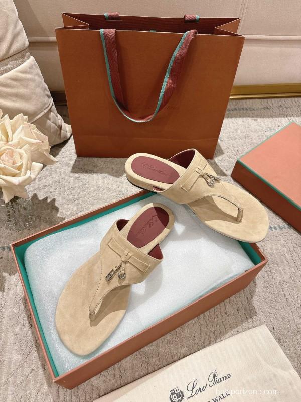 2025 Slippers Le Parmentier Beige Suede Slippers LY00250