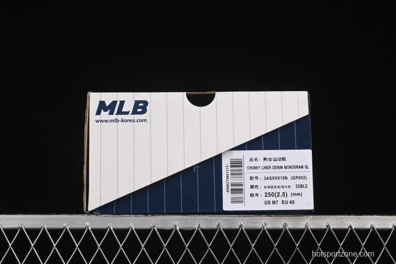 Adidas NY MLB Chunky Liner Embo Monogram New York Yankees Height-Increasing Thick Sole Casual Running Shoes - 3ASXV015N50BLS