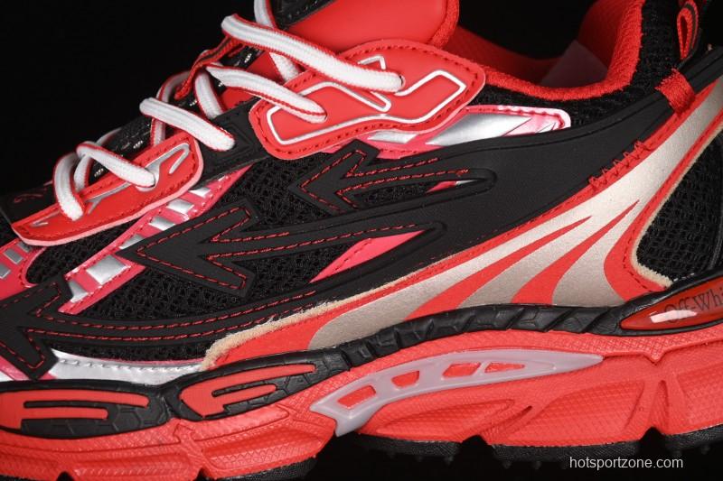 Off-White Be Right Low-Top Lifestyle Casual Shoes in Black Red