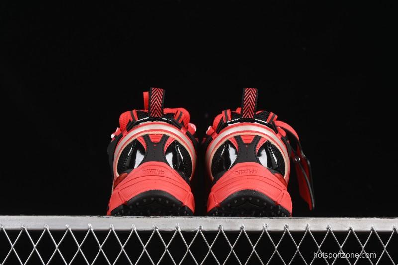 Off-White Be Right Low-Top Lifestyle Casual Shoes in Black Red