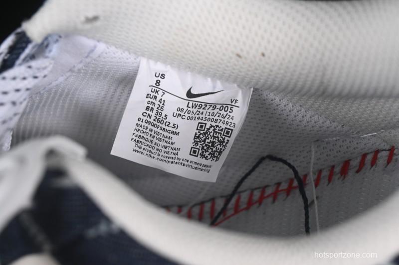 Nike Air Force 1 '07 Low Supreme Collaboration Blue Denim White Swoosh Casual Sneakers - LW9279-005