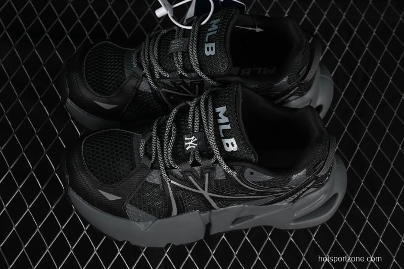 New York Yankees MLB Dome Runner Thick Sole Hollow Out Height Increasing Casual Running Shoes - 3ARND015N50BKS