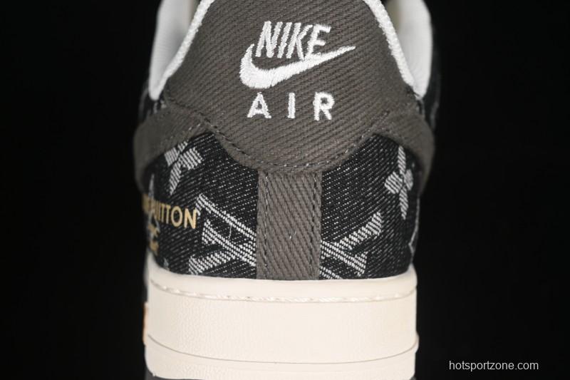 Nike Air Force 1 '07 Low LV Collaboration Black Gold Casual Sneakers - JJ2508-703