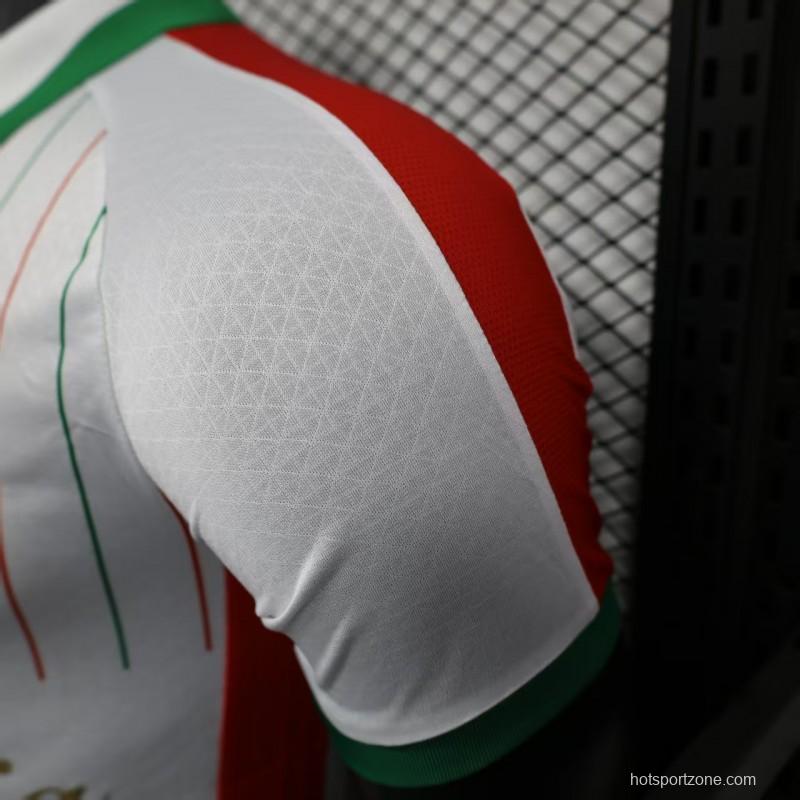 Player Version 2025 Palestina White with Red and Green Pinstripe Jersey