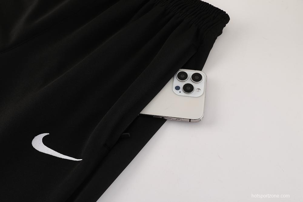 2025 Nike Orange/Black Full Hoodie Zipper Jacket +Long Pants