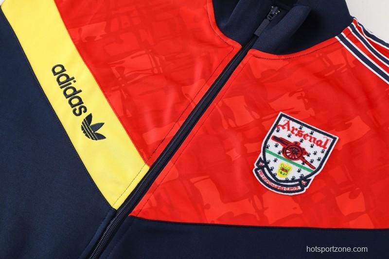 25/26 Arsenal Red/Navy Full Zipper Jacket +Long Pants