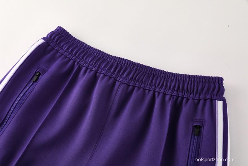 25/26 Real Madrid Purple Full Zipper Jacket +Long Pants