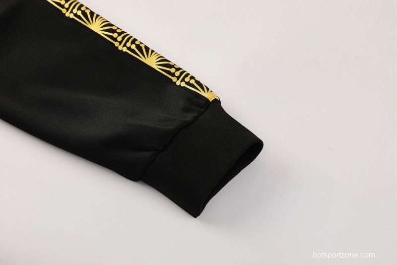 2025 Adidas Black Full Hoodie Zipper Jacket +Long Pants