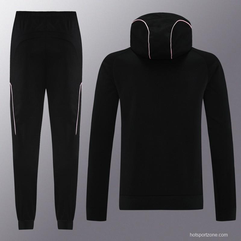 2025 Inter Miami Black Full Hoodie Zipper Jacket +Long Pants