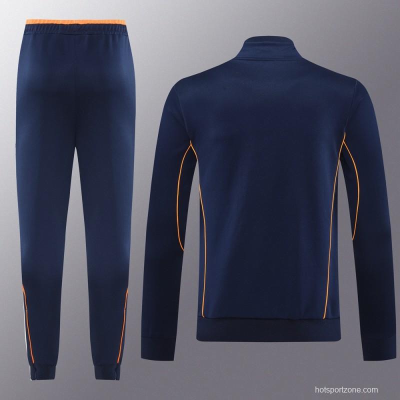 25/26 Real Madrid Navy Full Zipper Jacket +Long Pants