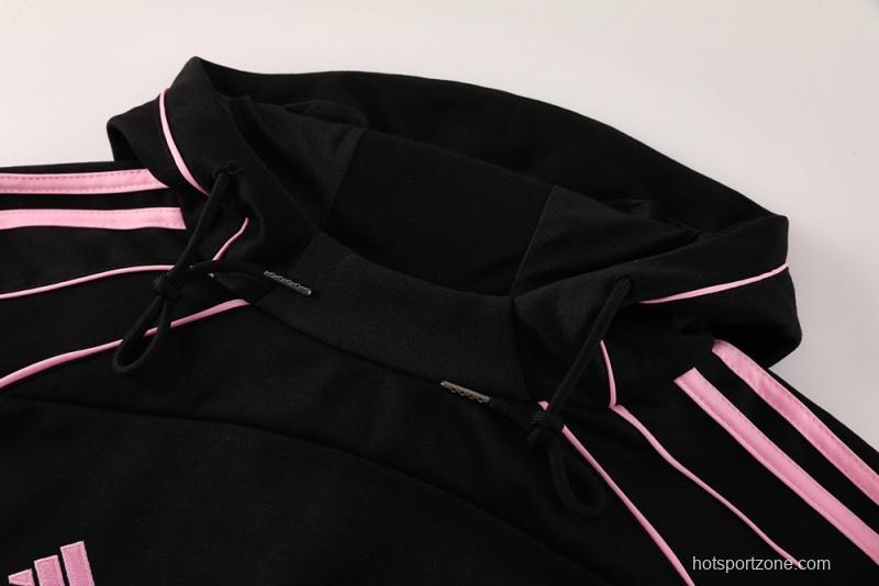 2025 Inter Miami Black Full Hoodie Zipper Jacket +Long Pants
