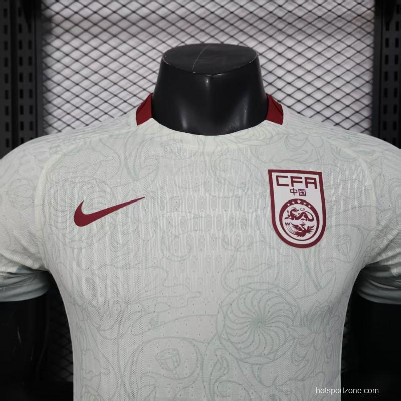 Player Version 2025 China Away WHITE  Jersey