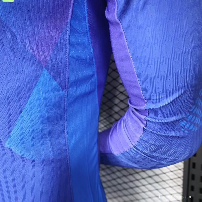 Player Version 2025 Brazil Away Long Sleeve Jersey