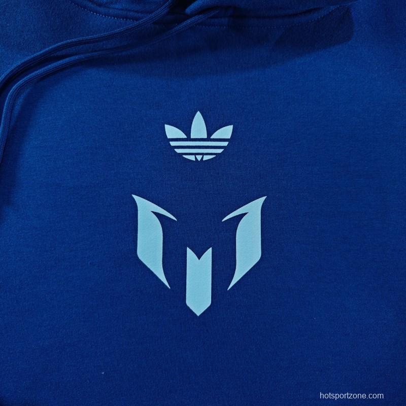 25/26 Inter Miami Messi Fleece-lined Hoodie 9 Color Full Zipper Jacket + Long Pants