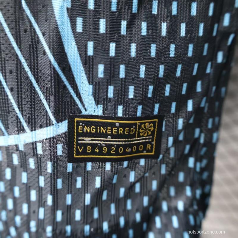 Player Version 25/26 FC Barcelona Black with Geometric Line Pattern Jersey