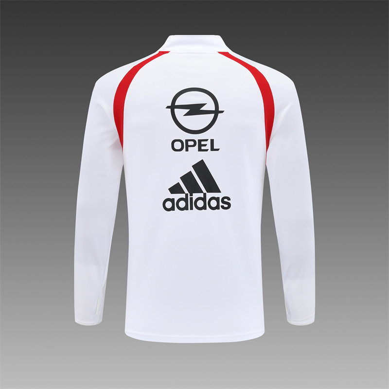 Retro 03/04 AC Milan White Half Zipper Jacket