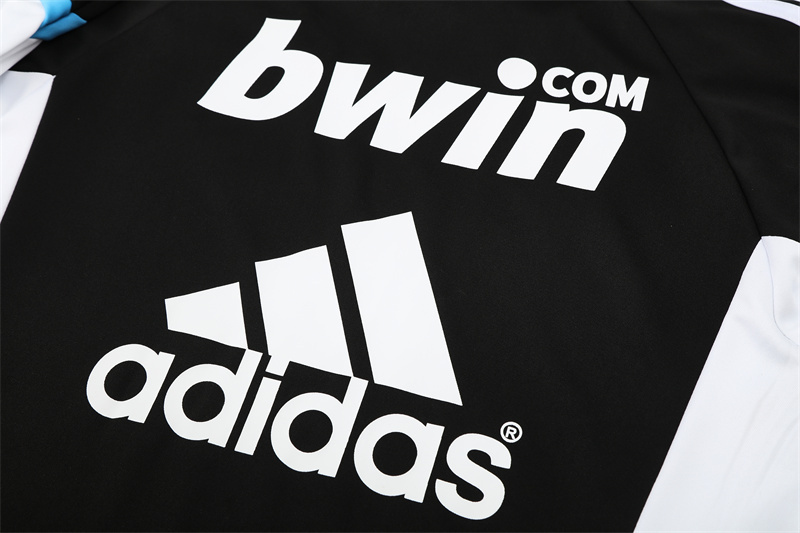 Retro 08/09 Real Madrid Black Half Zipper Jacket