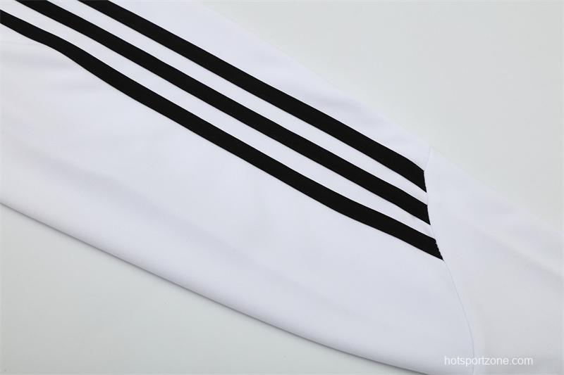 Retro 13/14 Real Madrid White Half Zipper Jacket