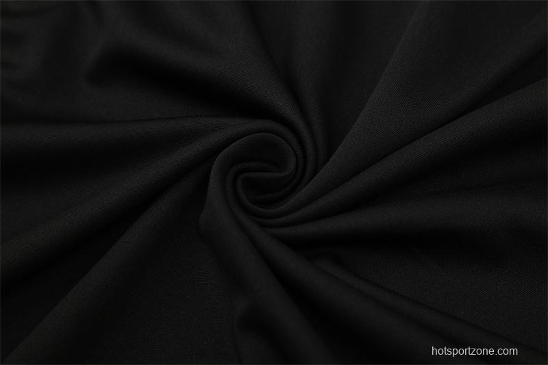 Retro 04/05 Real Madrid Black Half Zipper Jacket