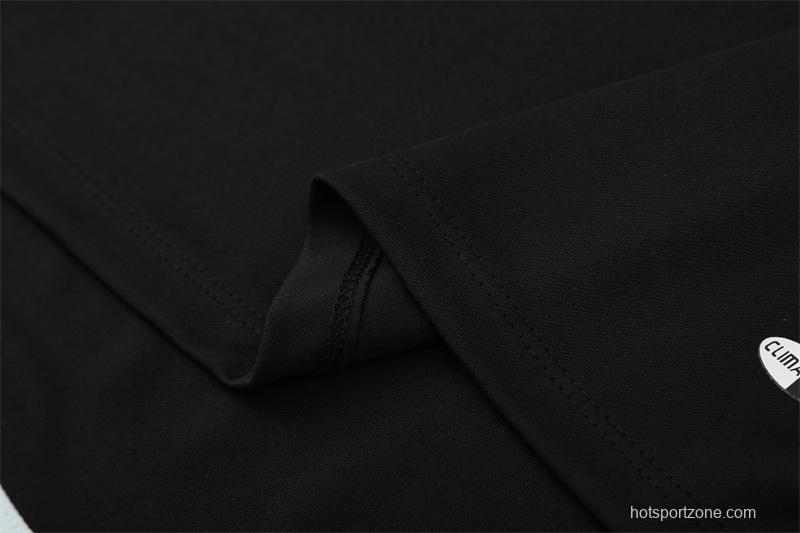 Retro 04/05 Real Madrid Black Half Zipper Jacket