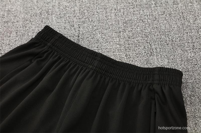 25/26 Portugal Black Half Zipper Jacket+Long Pants