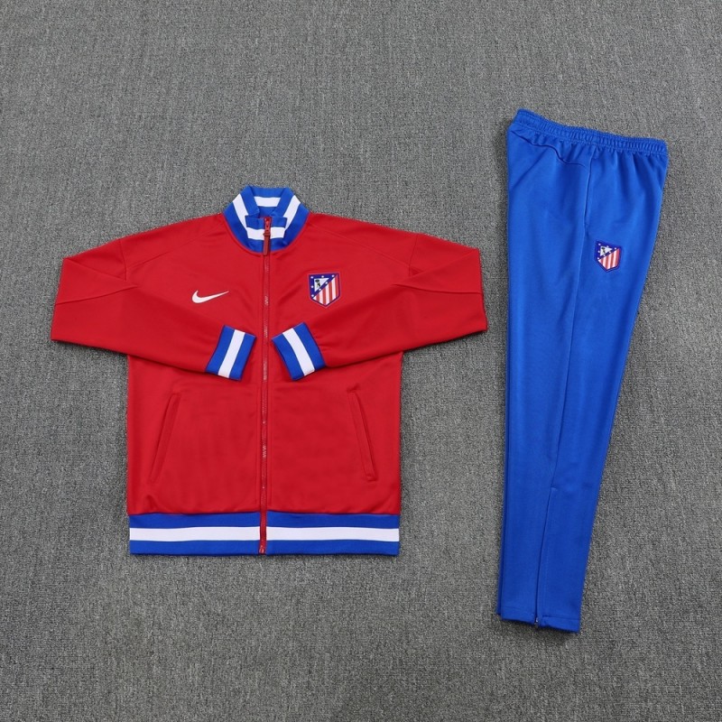 25/26 Atletico Madrid Red Full Zipper Jacket + Long Pants