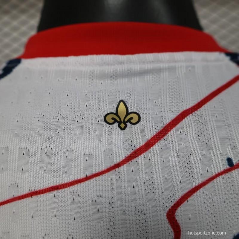 Player Version 25/26 PSG/Paris Saint-Germain White with Abstract Art Pattern Jersey