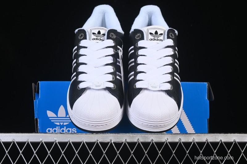Adidas Superstar II J Casual Sneakers with Shell Toe Design - JQ0314