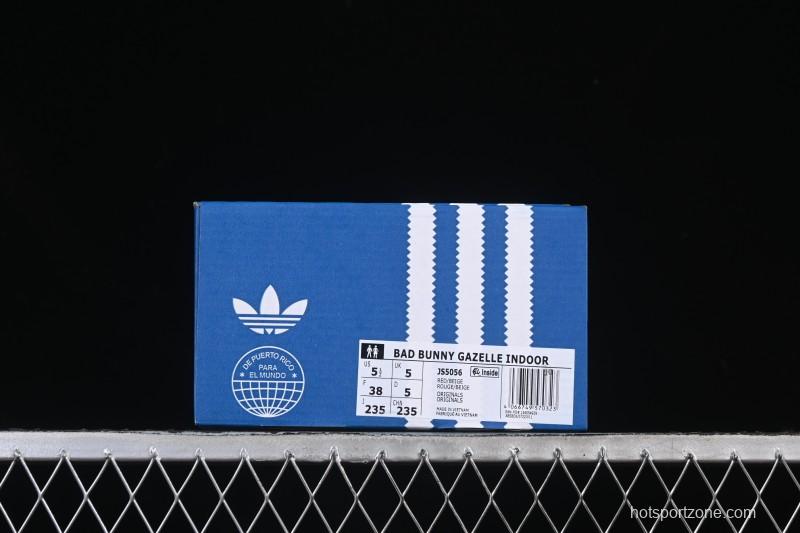 Adidas Bad Bunny Gazelle Indoor Retro Casual Slip-Resistant Wear-Resistant Low-Top Skate Shoes - JS5056
